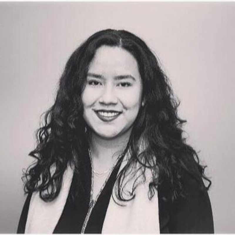 black and white image of Selene Sahagun is the Head of International Employment at Omnipresent